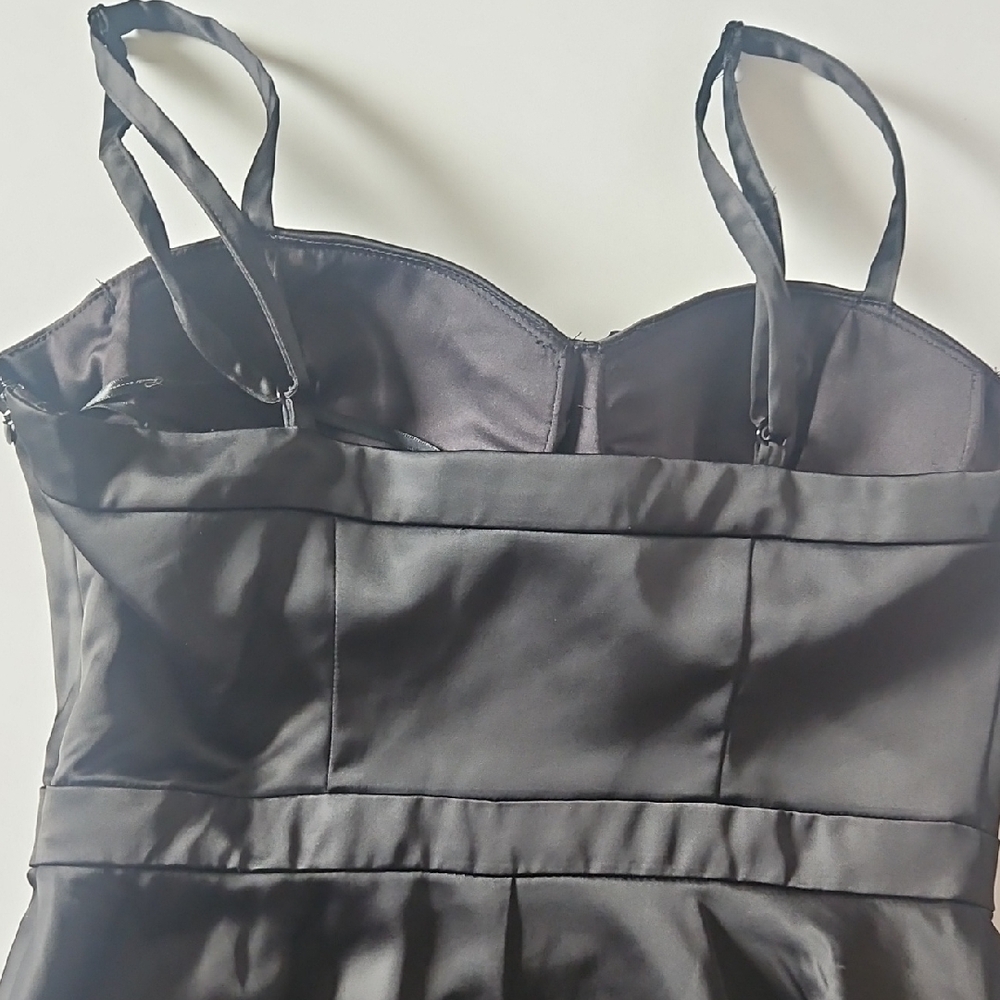 Forever 21 Black Satin Mini Dress - Picture 8 of 11